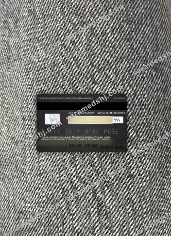 Croatia Zagrebacka bank visa card photolook back